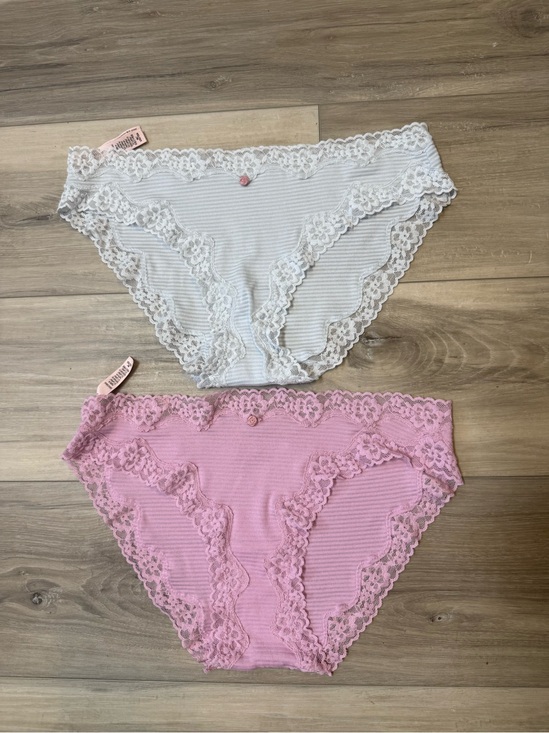 Victoria's Secret Other - Victoria's Secret 4 Ribbed Lace Bikini Panties - White,Pink & Black NEVER WORN